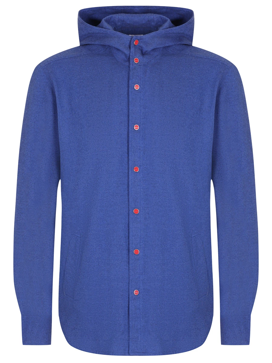 Рубашка Slim Fit хлопковая KITON UMCMARH0872101000, размер 48, цвет синий - фото 1