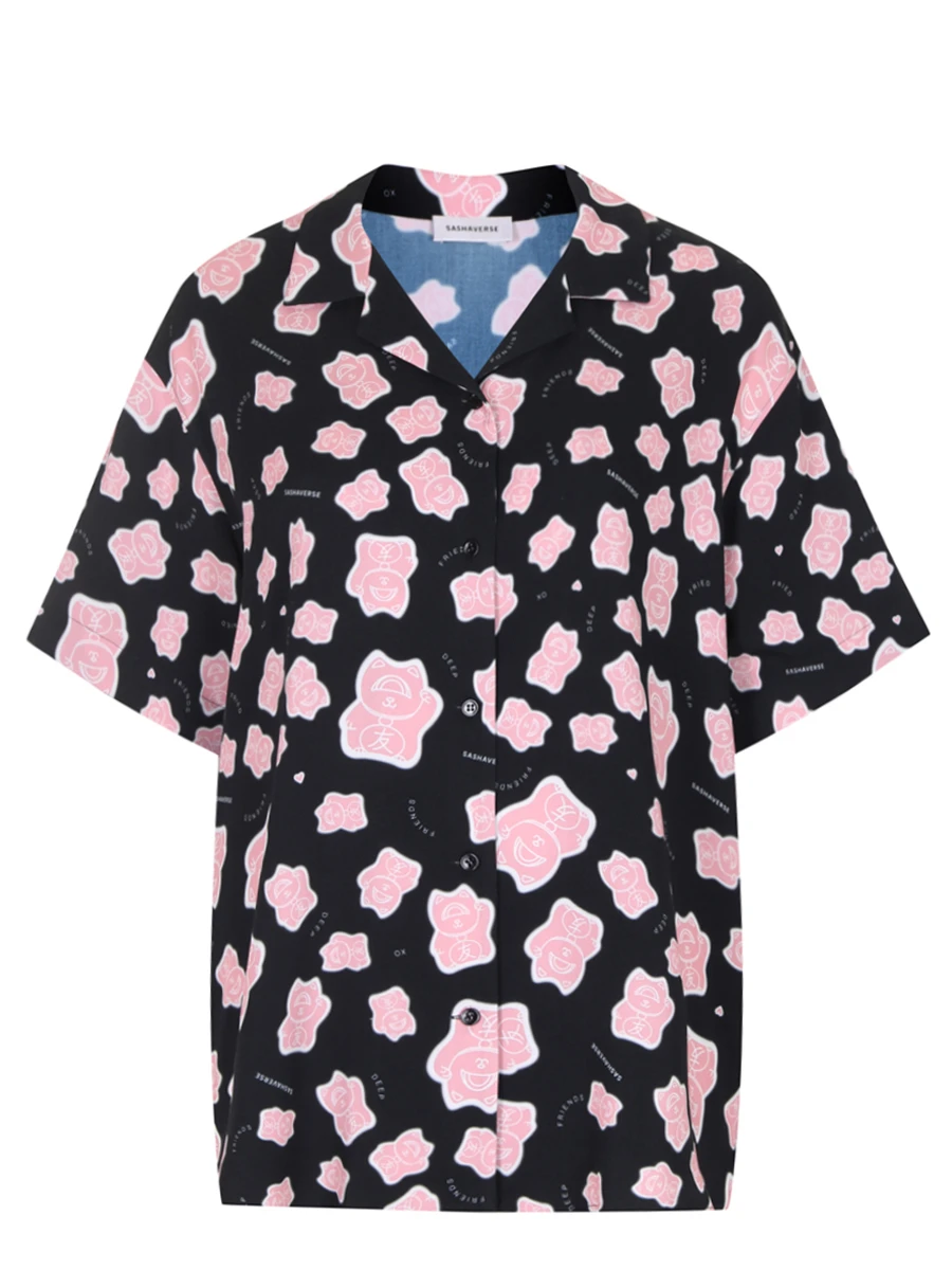 Рубашка из вискозы SASHAVERSE BL006s/DFF, размер 42, цвет розовый BL006s/DFF - фото 1