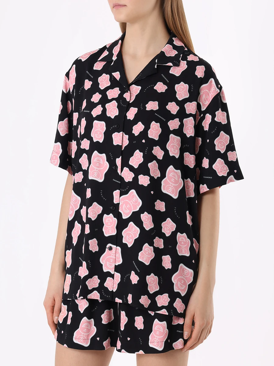 Рубашка из вискозы SASHAVERSE BL006s/DFF, размер 42, цвет розовый BL006s/DFF - фото 4