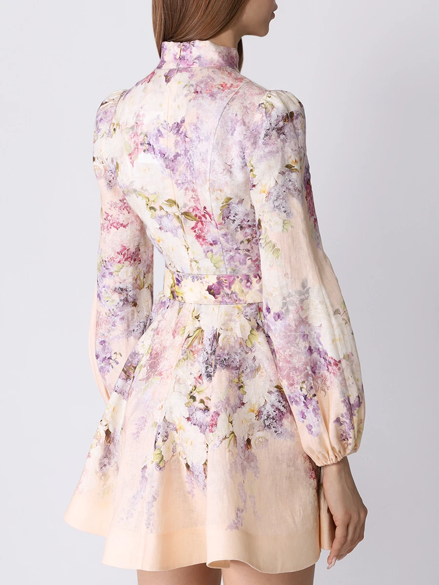 Платье льняное ZIMMERMANN 6618DF232 DRFL, размер 42, цвет цветочный принт - фото 3