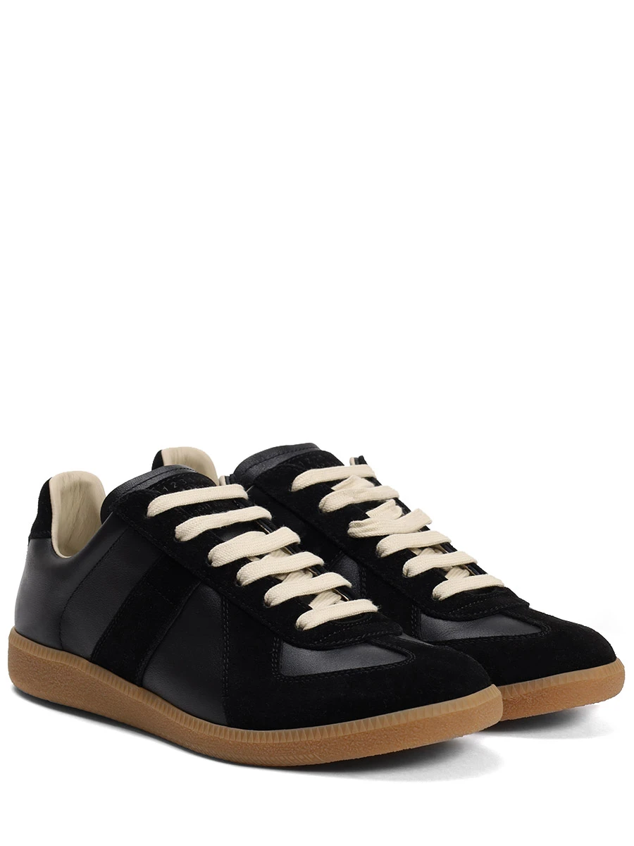 Кеды комбинированные Replica MAISON MARGIELA S57WS0236P1895 H6851 Черный Черный  Фото 2