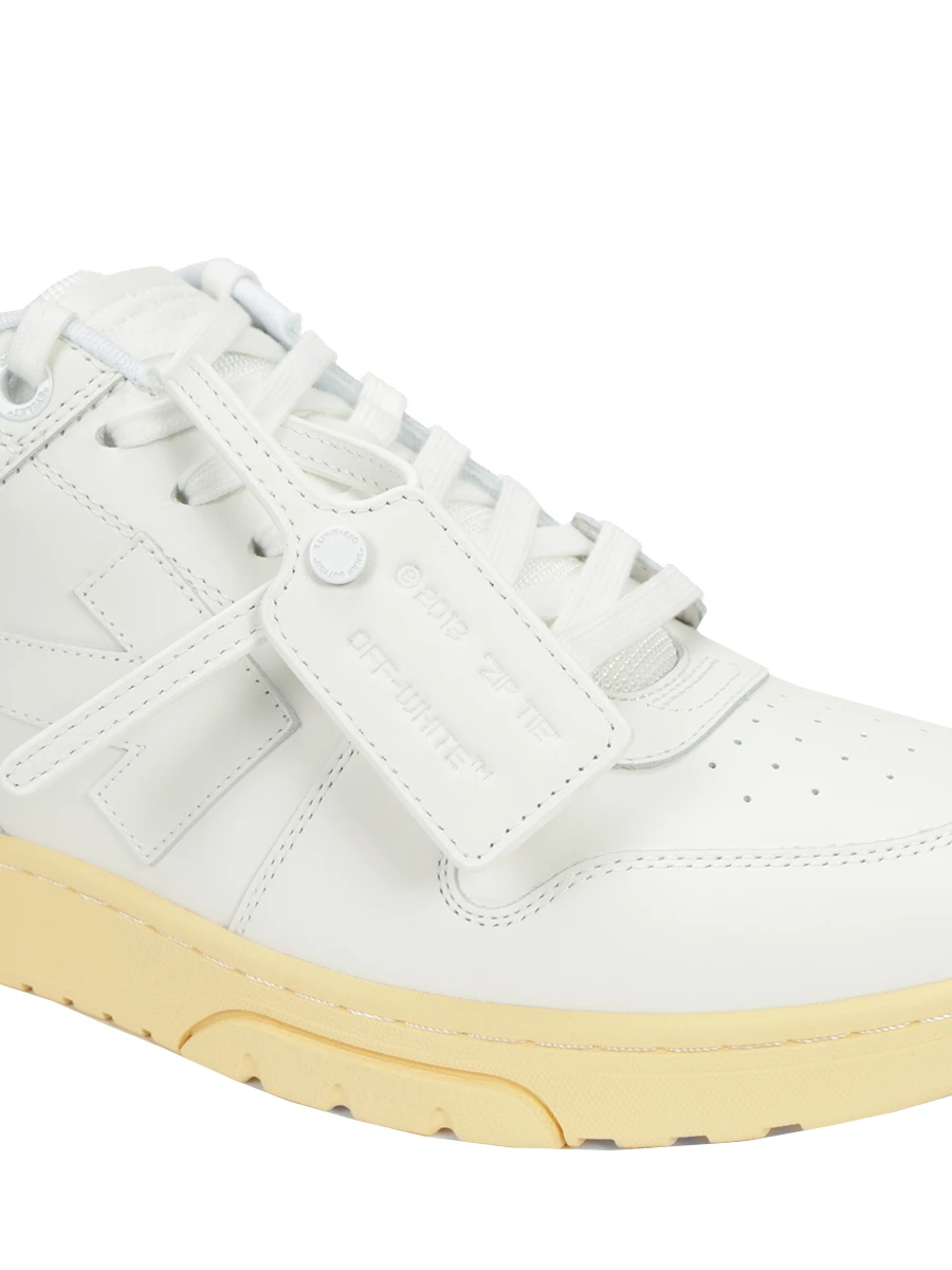 Кеды кожаные Out of Office OFF-WHITE OMIA189F23LEA001 0101 Белый  Фото 5