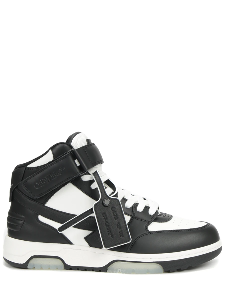 Кеды кожаные Out of Office OFF-WHITE OMIA259C99LEA002 0110 Белый 