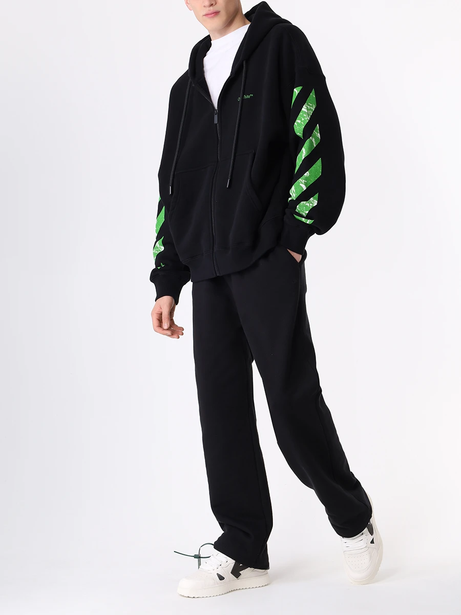 Олимпийка хлопковая OFF-WHITE OMBE015F23FLE002 1050 Черный  Фото 2