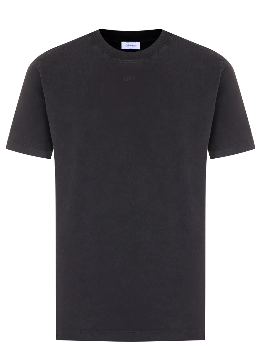 Футболка хлопковая OFF-WHITE OMAA027F23JER011 1084 Черный 