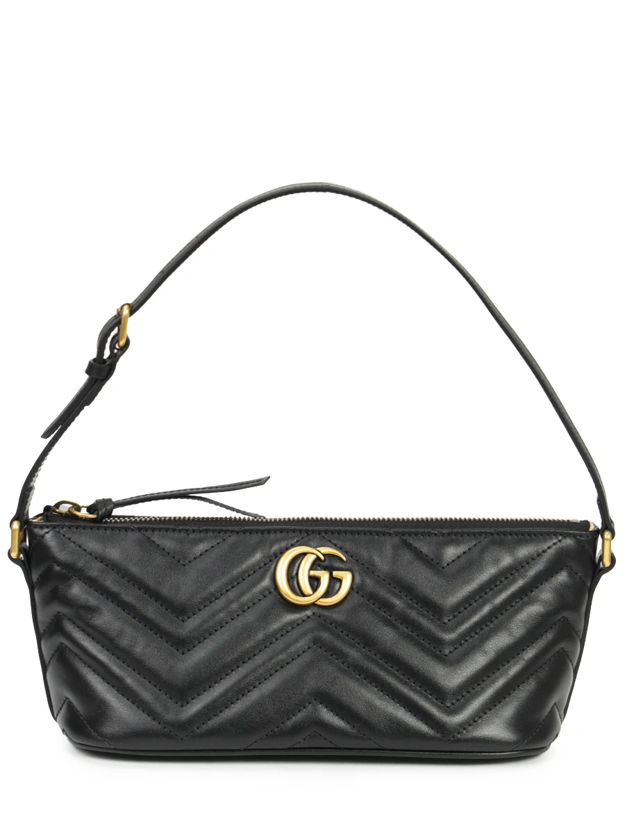 

Сумка кожаная GG Marmont, Черный, 739166AABZB 1000