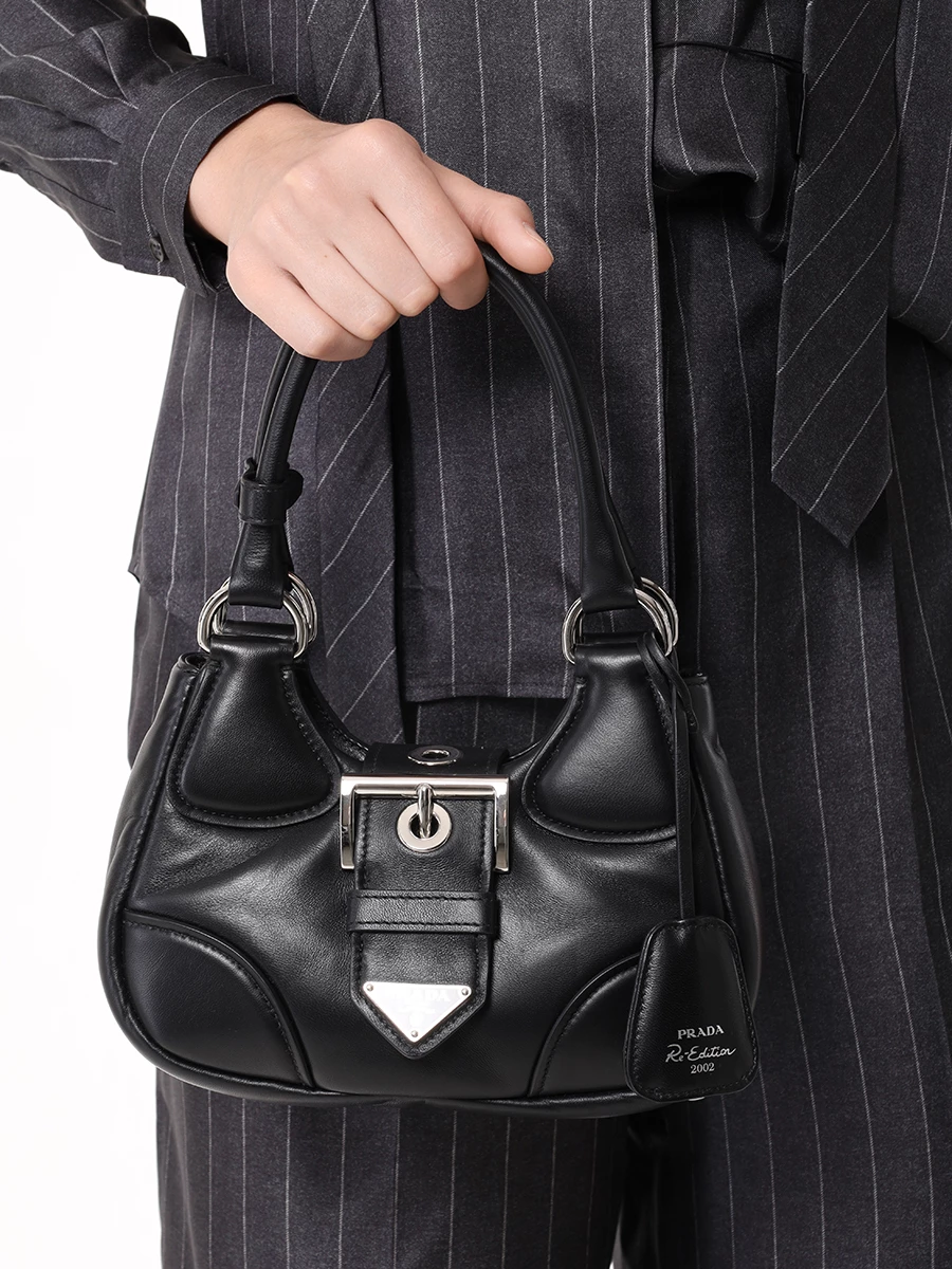 Сумка кожаная PRADA 1BA381VOOM2DYI F0002 Черный  Фото 2