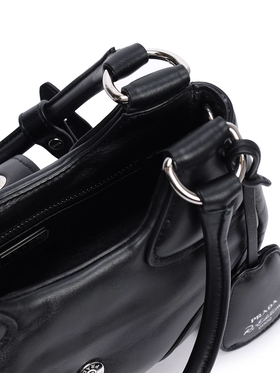 Сумка кожаная PRADA 1BA381VOOM2DYI F0002 Черный  Фото 4
