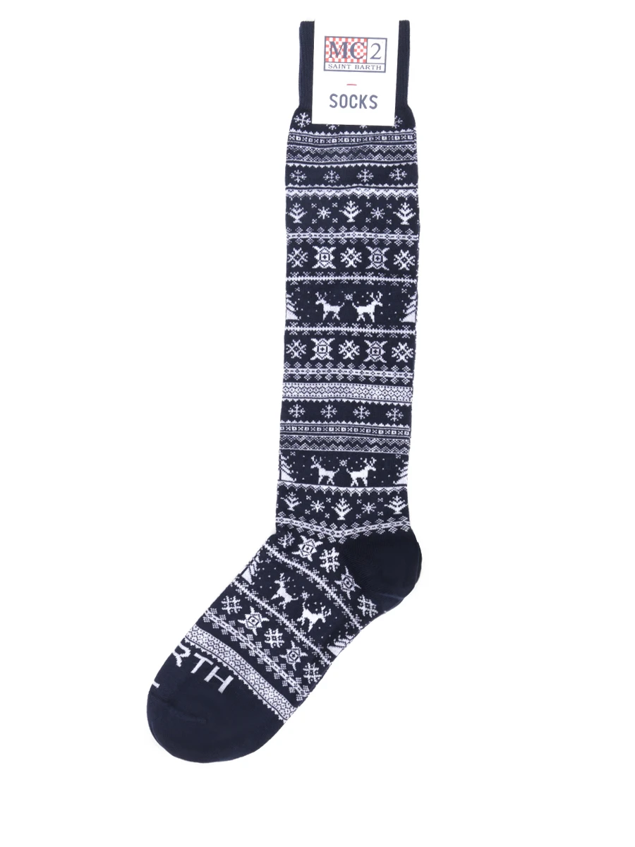 

Гольфы хлопковые, Синий, SOX - NORDIC DEER 61