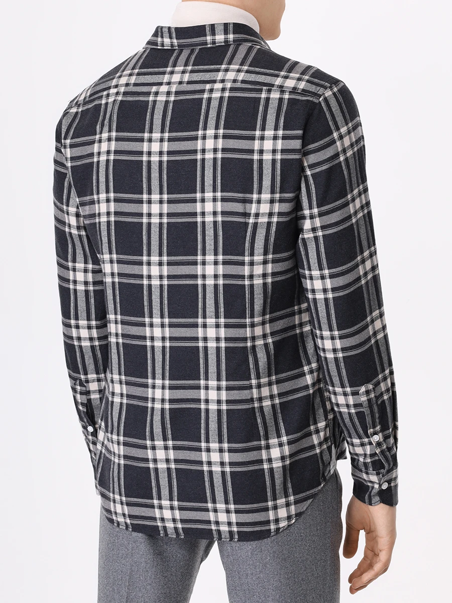 Рубашка Slim Fit хлопковая FRADI CF680CWCN683967, размер 52, цвет черный - фото 3