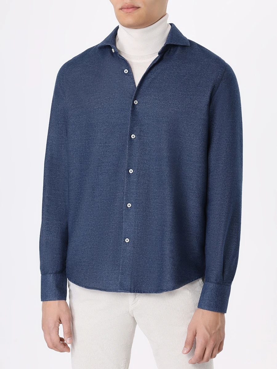 Рубашка Slim Fit HANDPICKED STILO 03086L 850BLU Синий  Фото 4