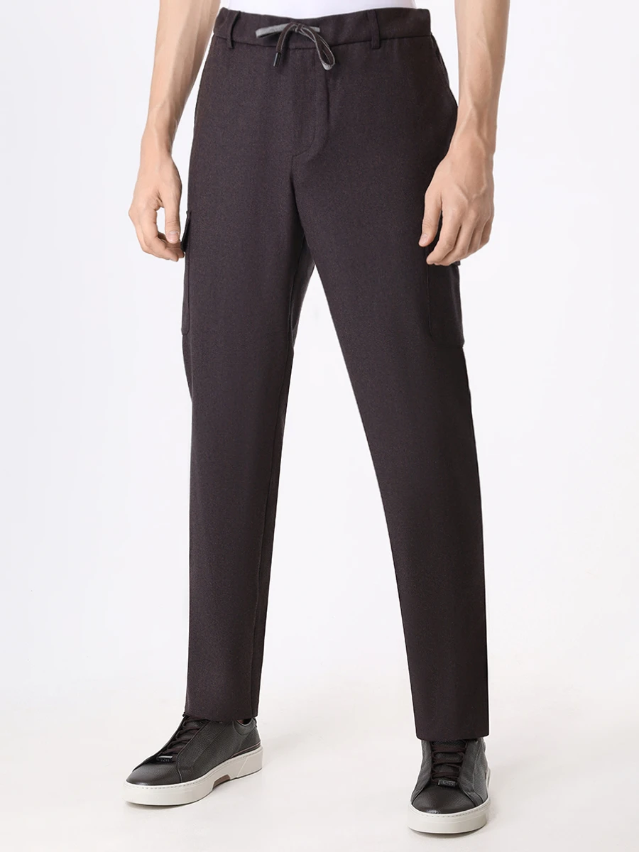 

Брюки-карго шерстяные, Коричневый, 15M806.FL00./300M/BROWN