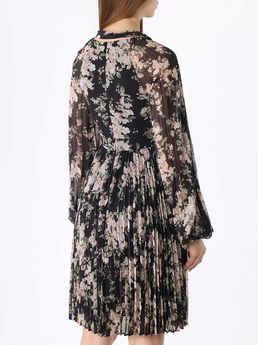 Платье плиссированное ZIMMERMANN 7886DRF23 BLIVF, размер 40, цвет черный - фото 3