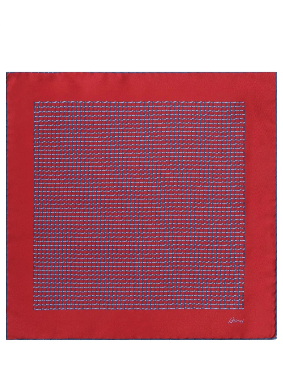 Платок шелковый BRIONI 7050/07020/07070 Красно-Синий, размер Один размер, цвет красный
