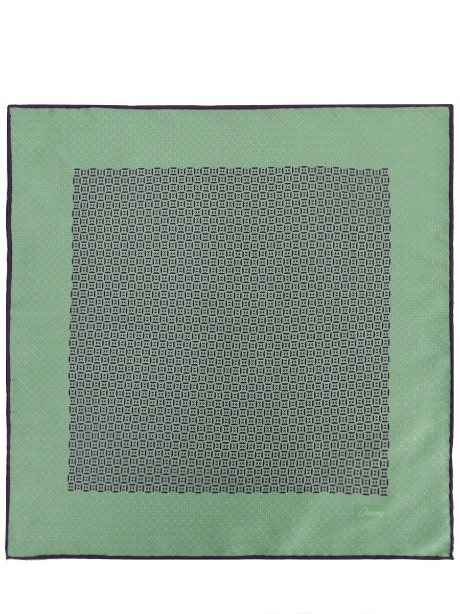 Платок шелковый BRIONI 0710000445 Зеленый, размер Один размер