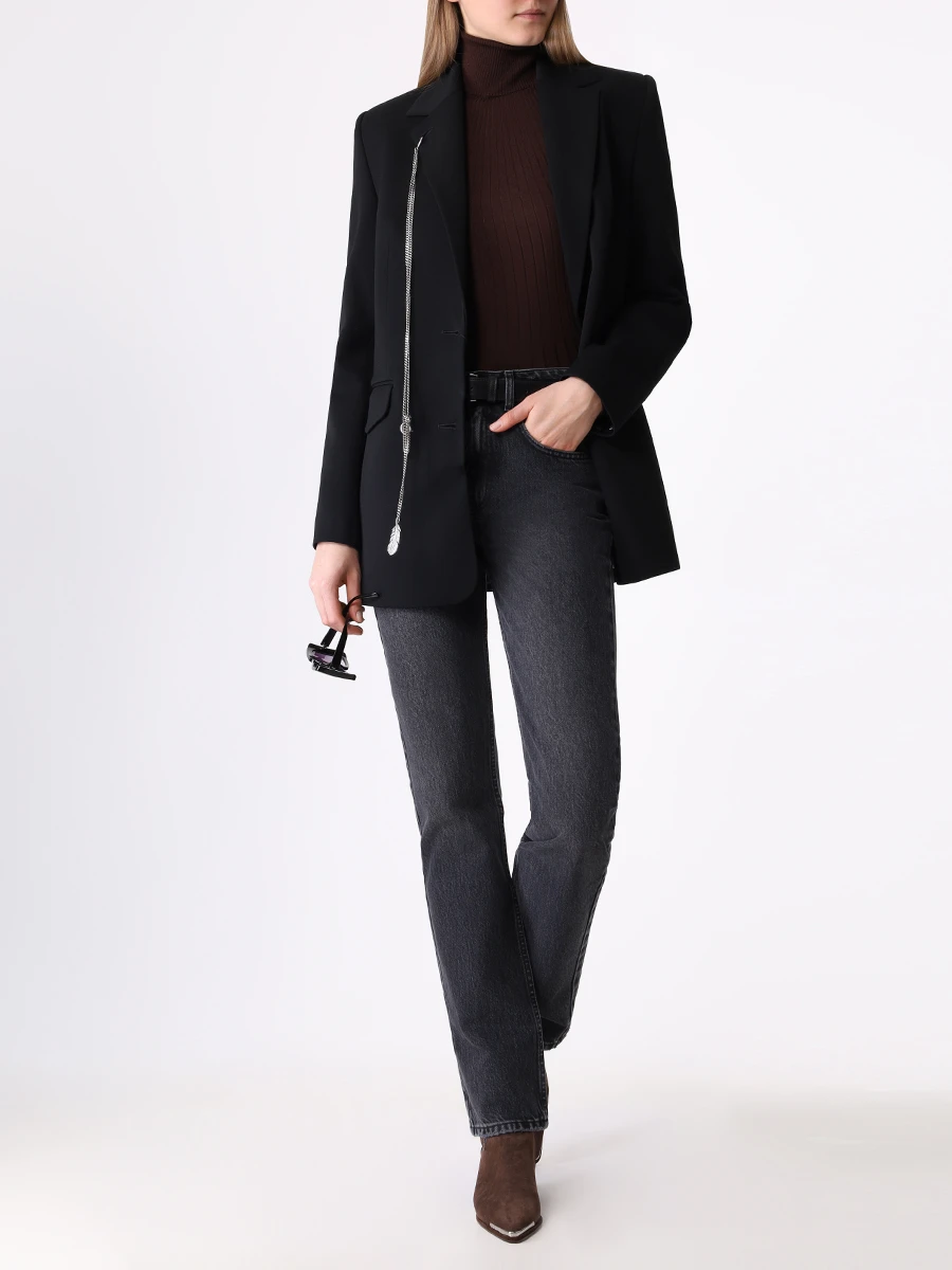 Джинсы хлопковые YULIAWAVE 1B4JS01400000GRAS Серый  Фото 2