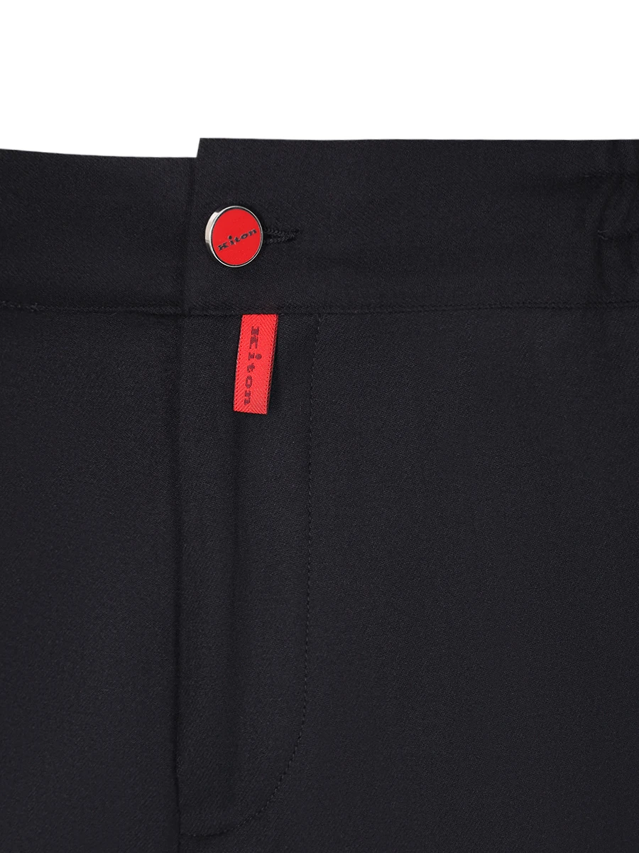 Брюки шерстяные KITON UPLACK0146C03001 Черный  Фото 3