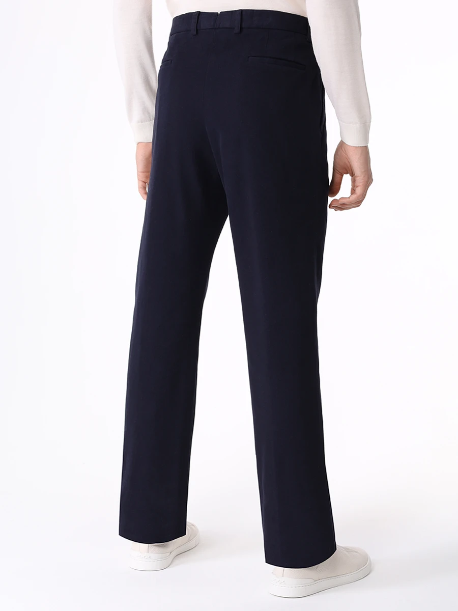 Брюки хлопковые MALO URP044 TAU87 E11 Темно Синий  Фото 3