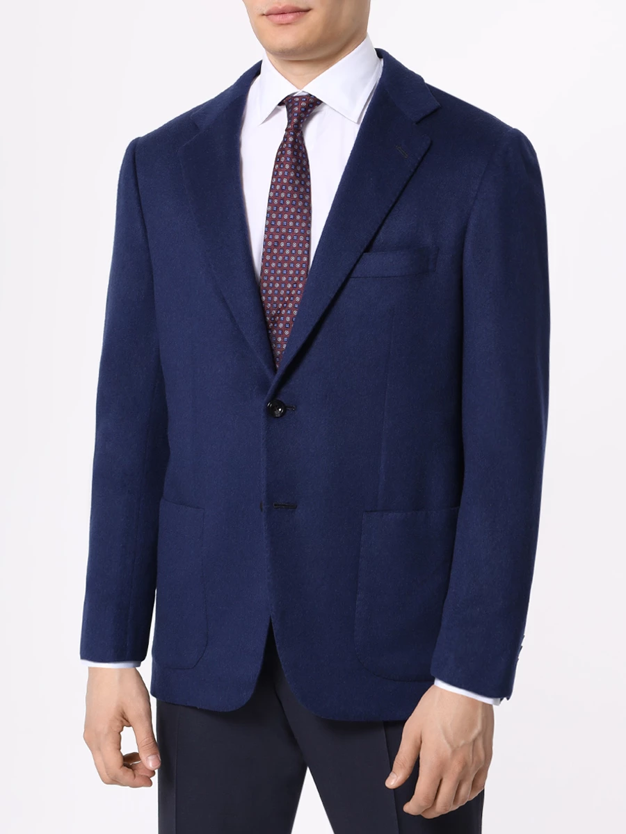 Пиджак кашемировый KITON UG81K0178C01001 Синий  Фото 4