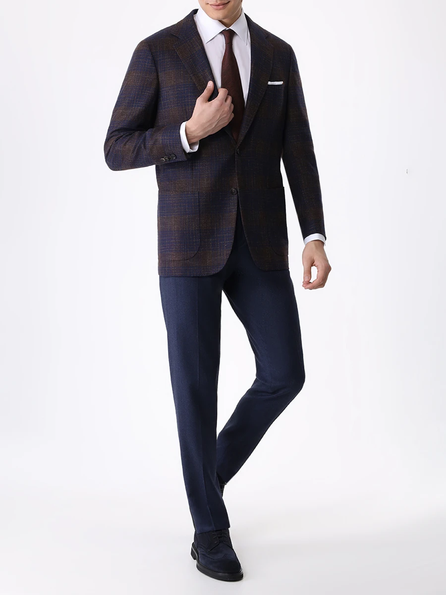 Пиджак кашемировый KITON UG81K0111C30008 Коричневый  Фото 2