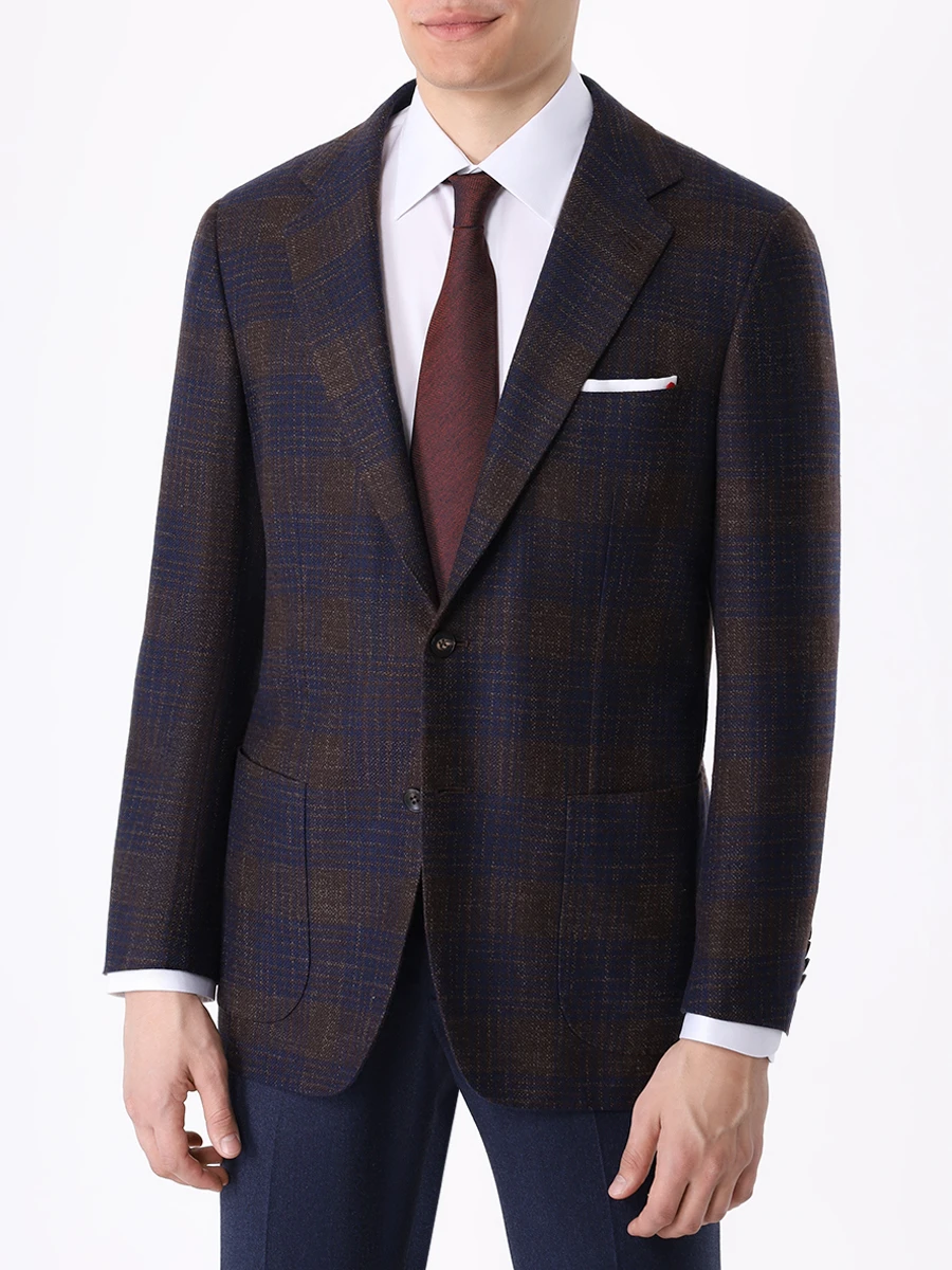 Пиджак кашемировый KITON UG81K0111C30008 Коричневый  Фото 4