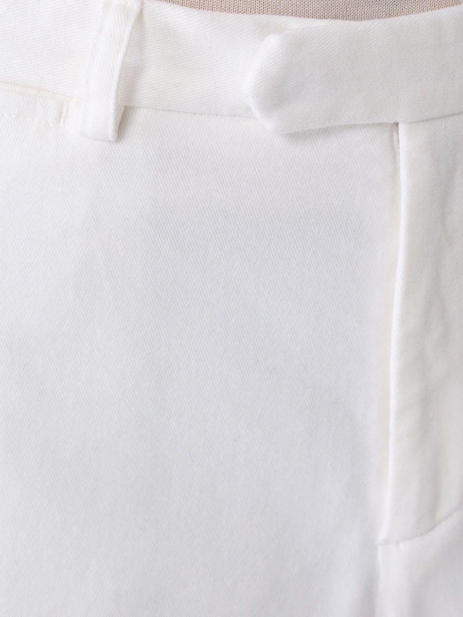 Брюки хлопковые MALO URP044 TAU87 E2720 Белый  Фото 5