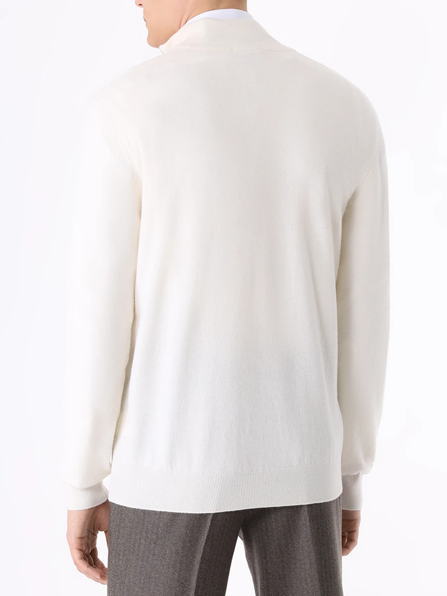 Джемпер шерстяной BERTOLO LUXURY MENSWEAR 200101/002310 0030 Кремовый  Фото 3