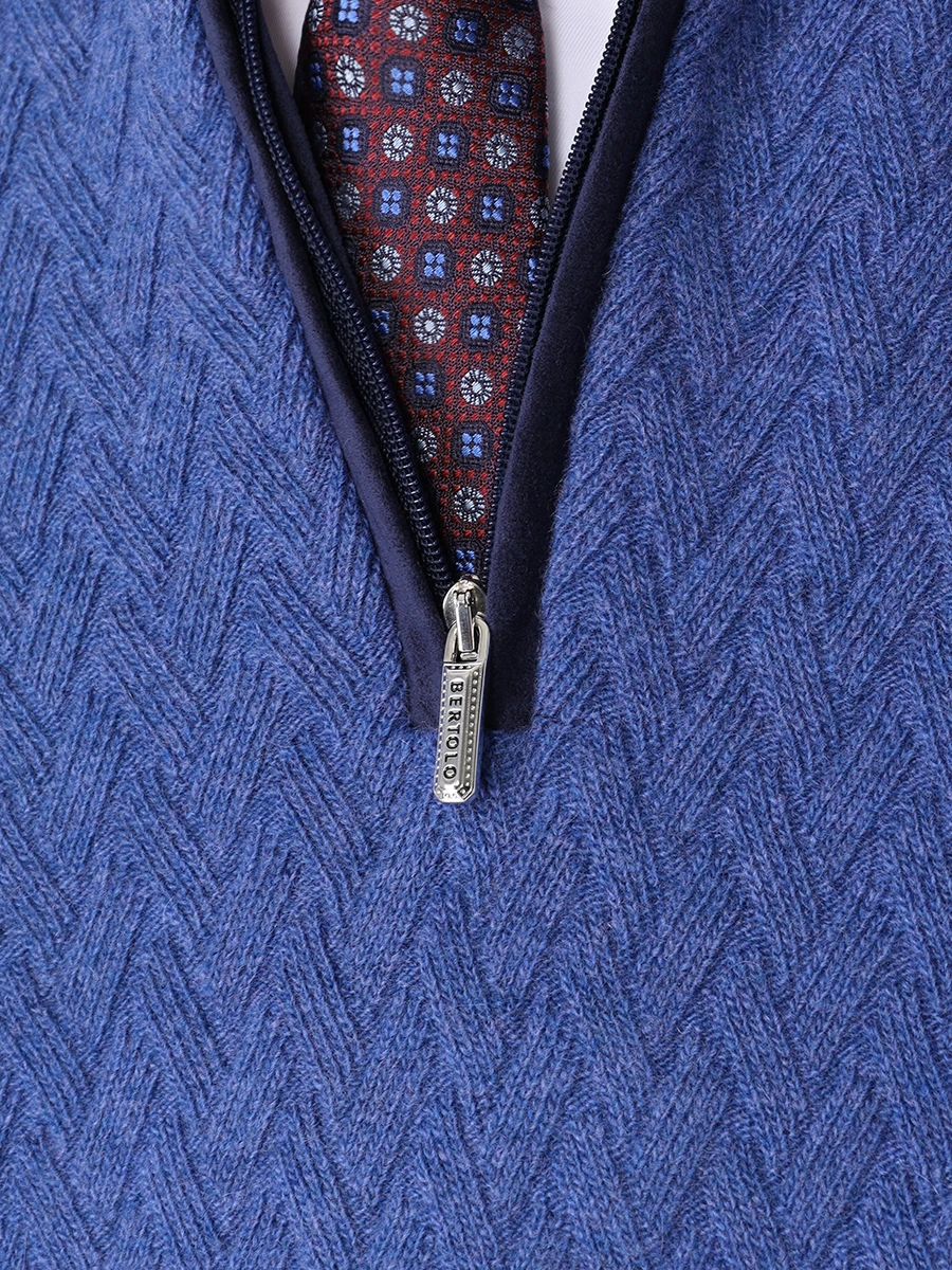 Джемпер шерстяной BERTOLO LUXURY MENSWEAR 200101/002310 0031 Синий  Фото 5