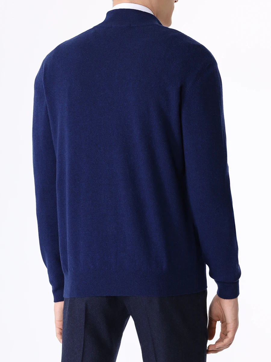 Кардиган шерстяной BERTOLO LUXURY MENSWEAR 200102/002310 0709 Синий  Фото 3