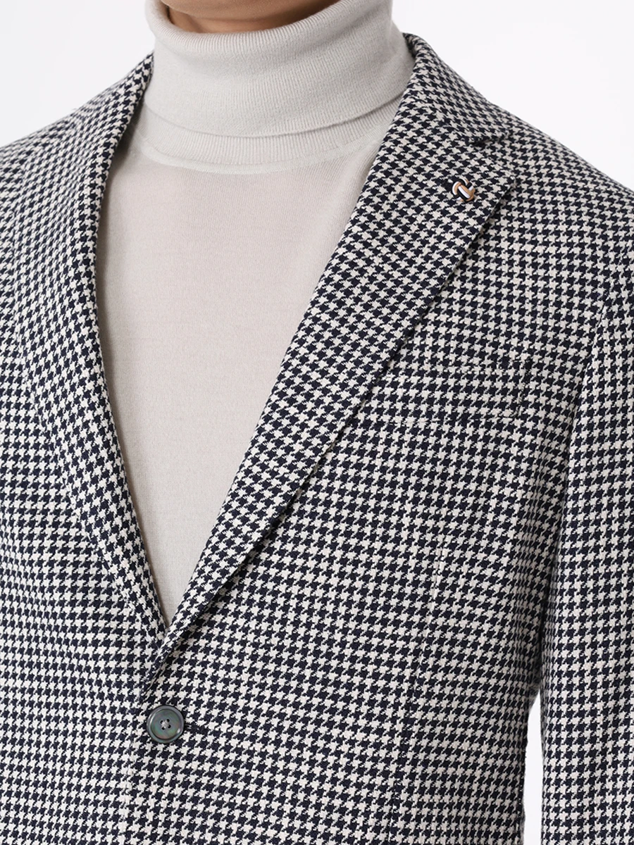 Пиджак Slim Fit хлопковый BOSS 50497257/404 Черный  Фото 5