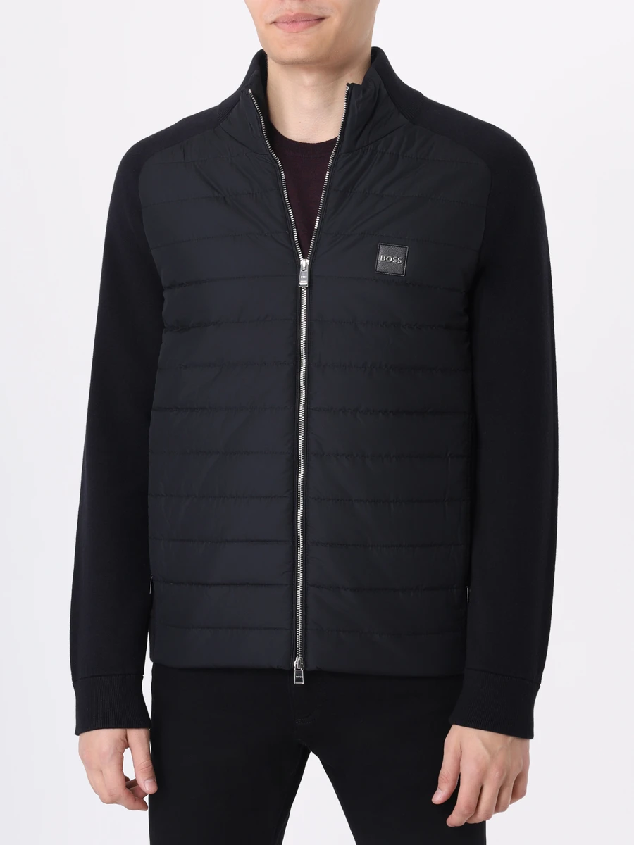 Кардиган комбинированный BOSS 50500659/001 Черный  Фото 4