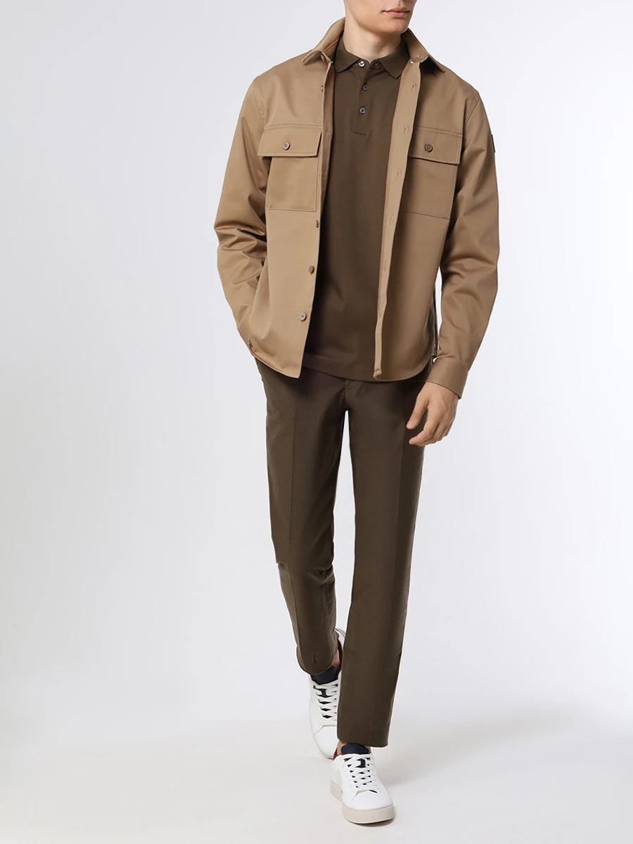 

Брюки из хлопка и модала, Зеленый, 50499637/361