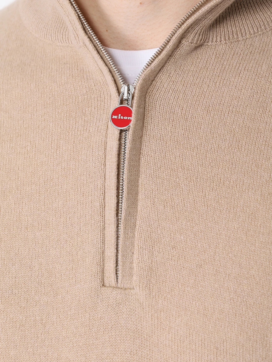 Джемпер шерстяной KITON UK1497W23 2801 Бежевый  Фото 5
