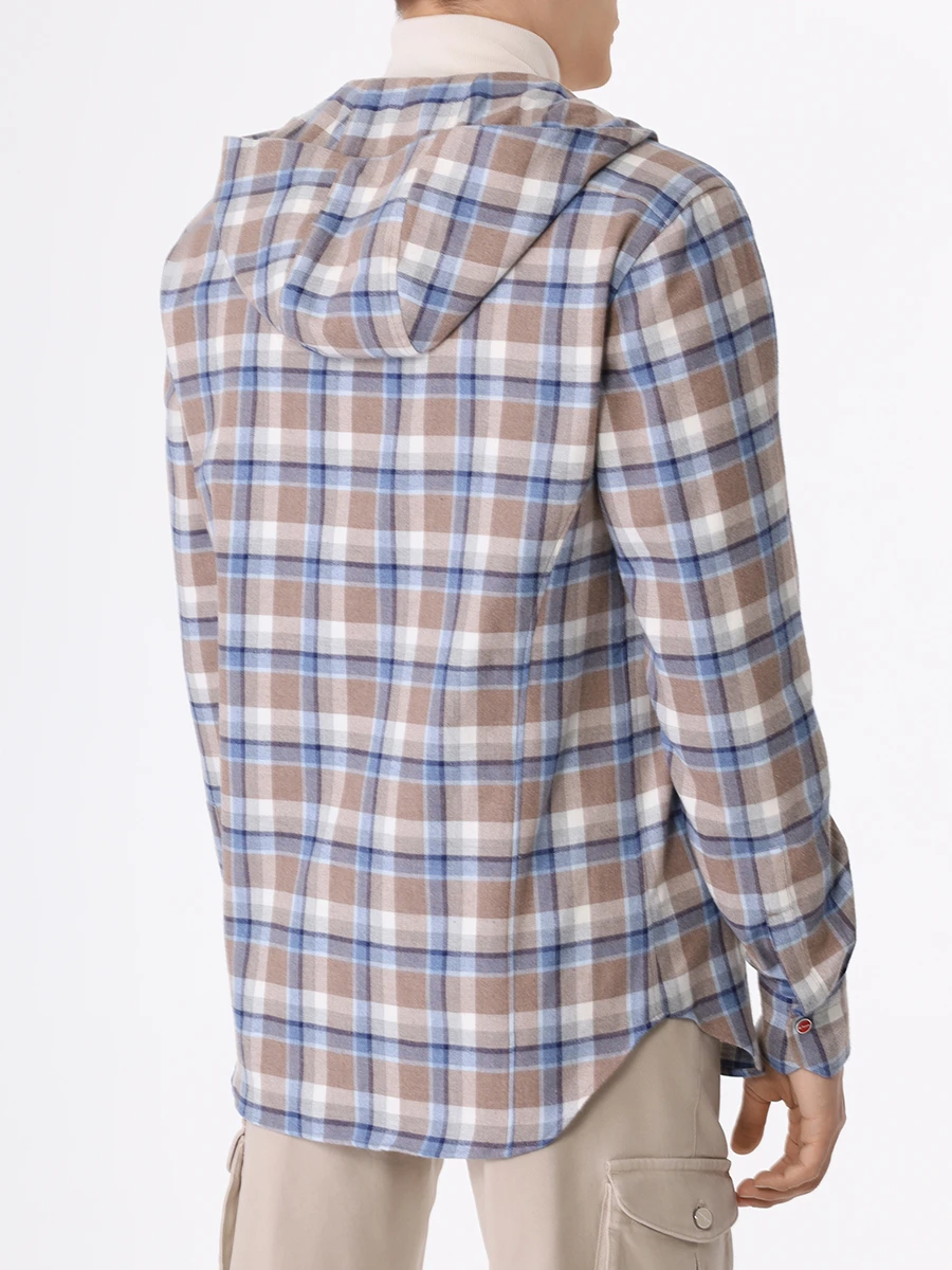 Рубашка Slim Fit хлопковая KITON UMCMAR H0865101, размер 50, цвет бежевый - фото 3