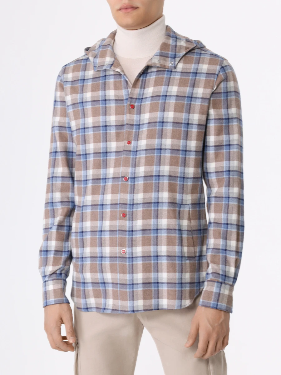 Рубашка Slim Fit хлопковая KITON UMCMAR H0865101, размер 50, цвет бежевый - фото 4