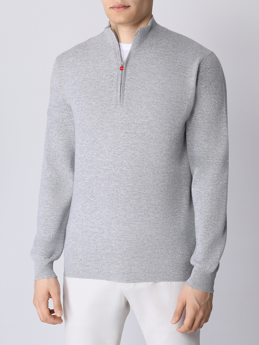 Джемпер шерстяной KITON UK1497W23 1684 Серый  Фото 4