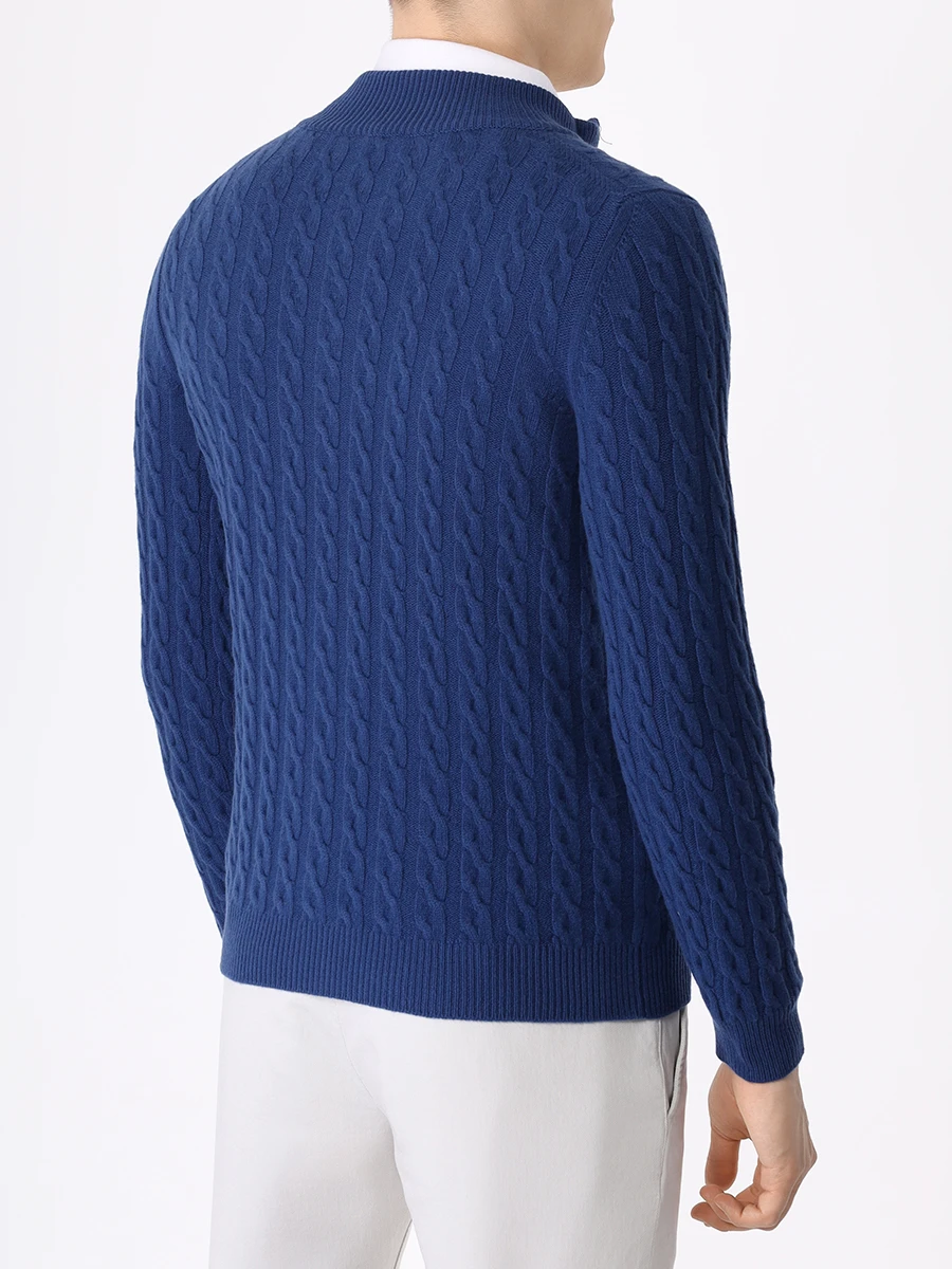 Кардиган шерстяной KITON UK1499W23 S182 Синий  Фото 3