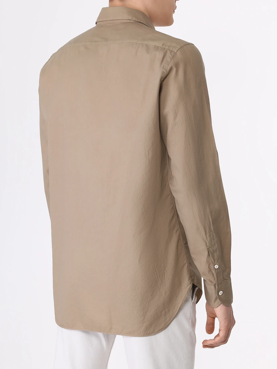 Рубашка Regular Fit хлопковая MARIA SANTANGELO 2-3104-3, размер 52, цвет коричневый - фото 3