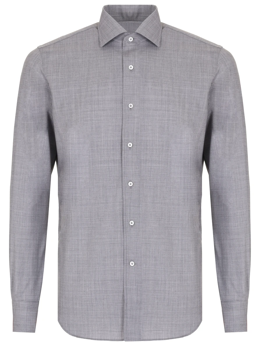 Рубашка Slim Fit шерстяная ALESSANDRO GHERARDI DOUBLE 7135 020, размер 52, цвет серый - фото 1