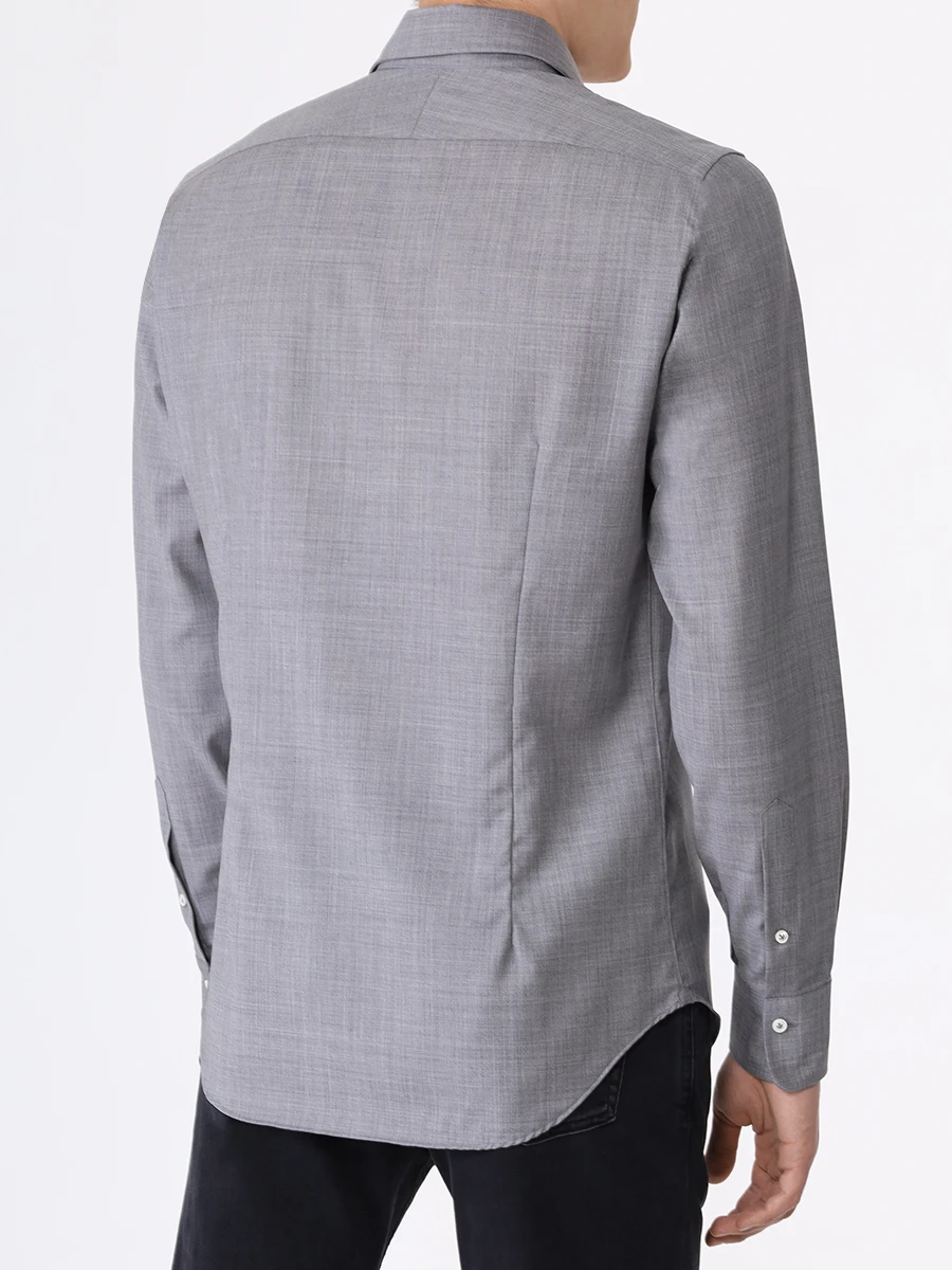 Рубашка Slim Fit шерстяная ALESSANDRO GHERARDI DOUBLE 7135 020, размер 52, цвет серый - фото 3