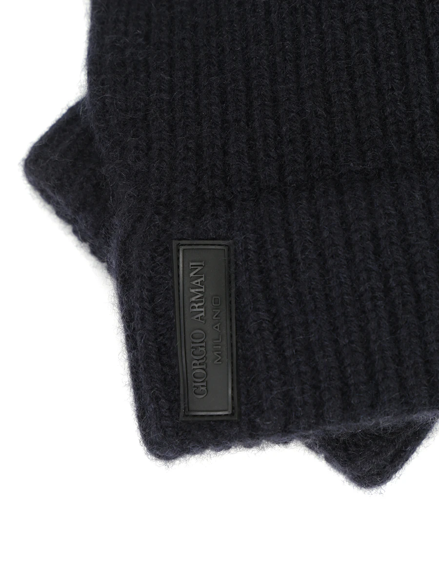 Перчатки кашемировые GIORGIO ARMANI 744141 1A200 00020 Синий  Фото 3