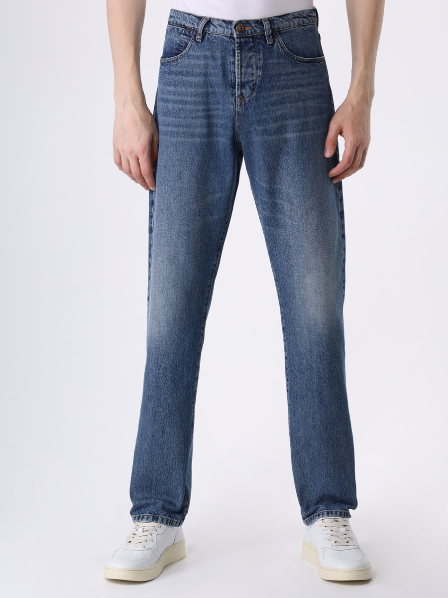 Джинсы Slim Fit хлопковые 3X1 31-M25B17-DR1137 Синий  Фото 4
