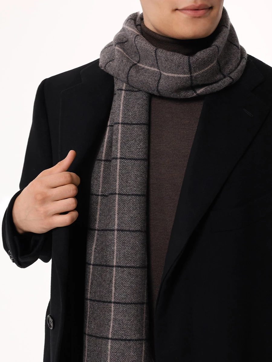 Шарф кашемировый CESARE GATTI 832/701/4 Серый  Фото 2