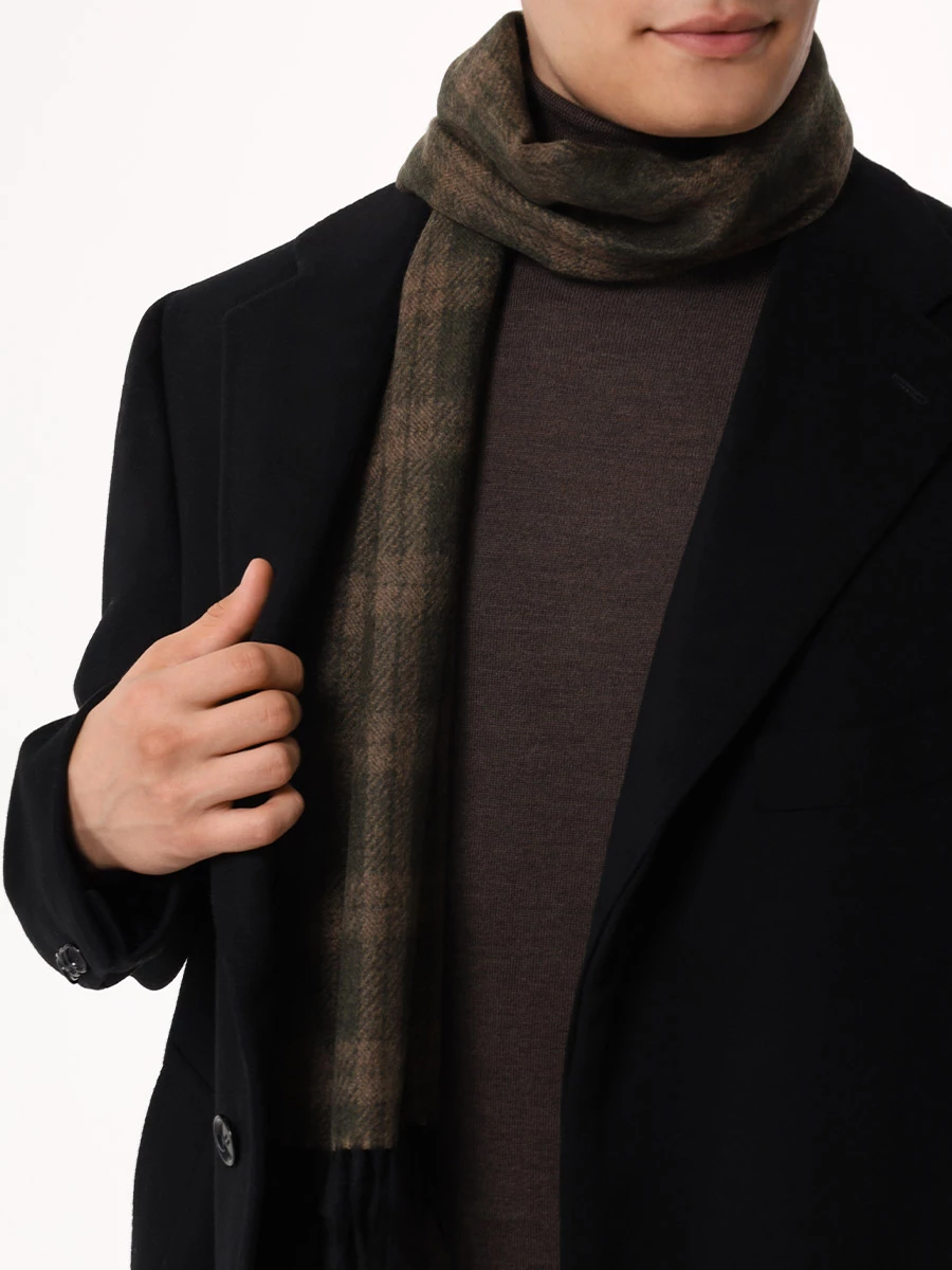 Шарф кашемировый CESARE GATTI 885/335А/4 Коричневый  Фото 2