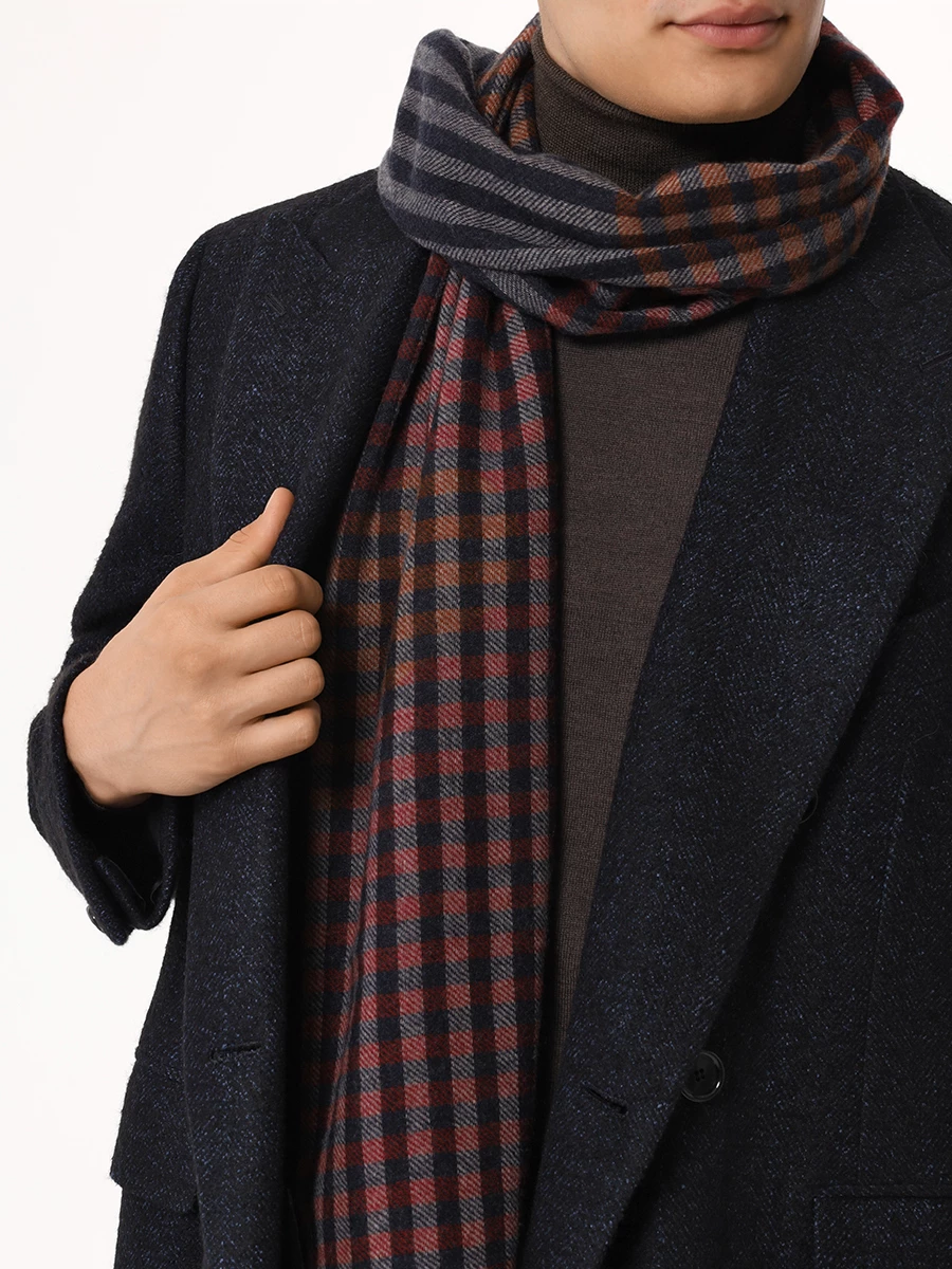 Шарф кашемировый CESARE GATTI 832/702/3 Клетка  Фото 2