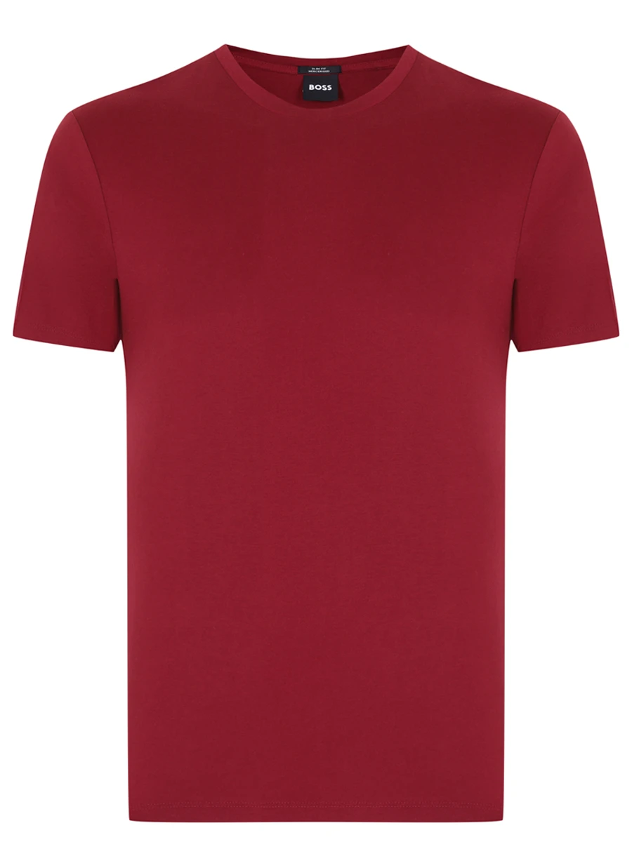 

Футболка Slim Fit хлопковая, Бордовый, 50468395/602