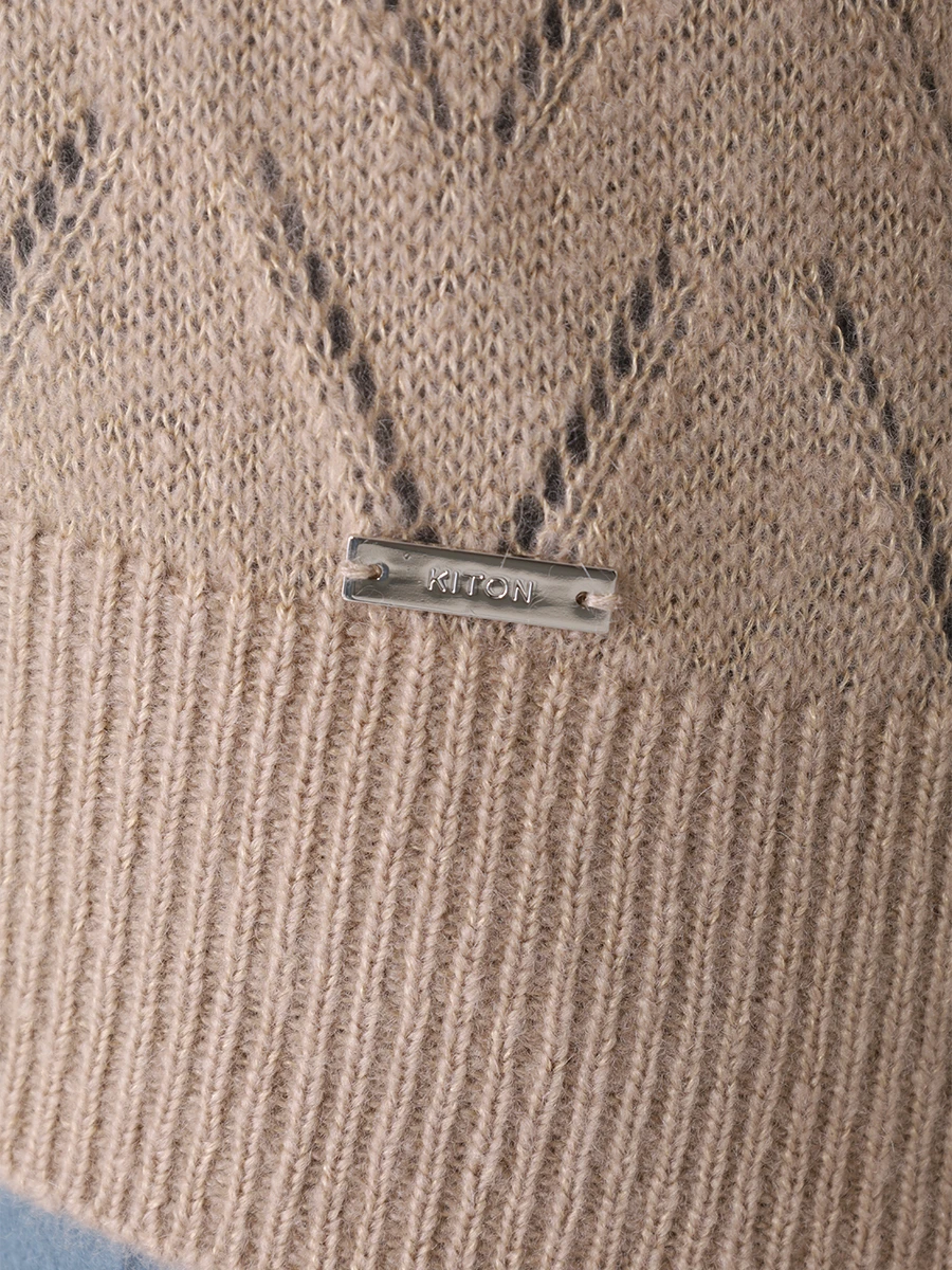 Свитер кашемировый KITON D5676806861003 Бежевый  Фото 5