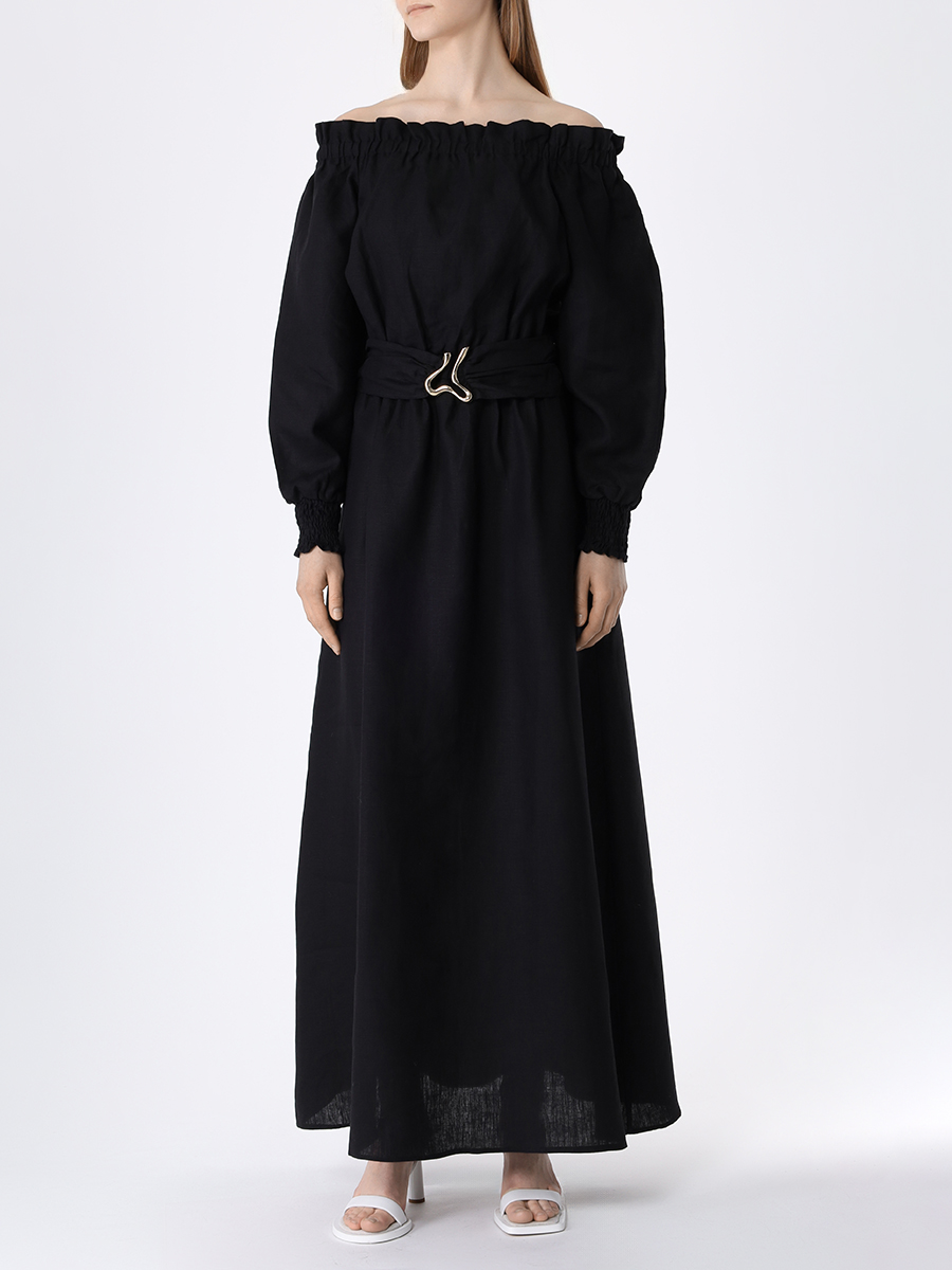 Платье льняное Dante MOEVA DANTE Черный  Фото 4