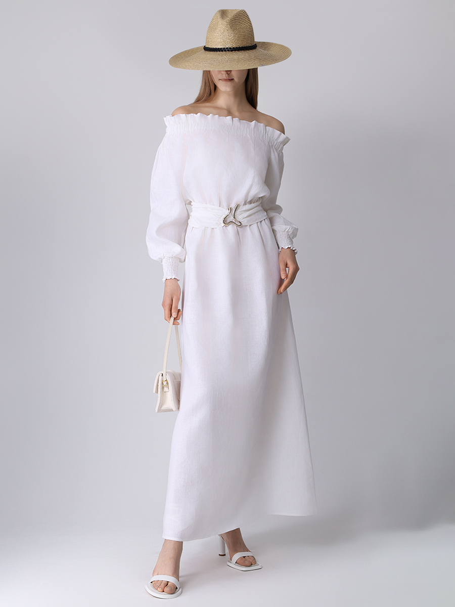 Платье льняное Dante MOEVA DANTE Белый  Фото 2