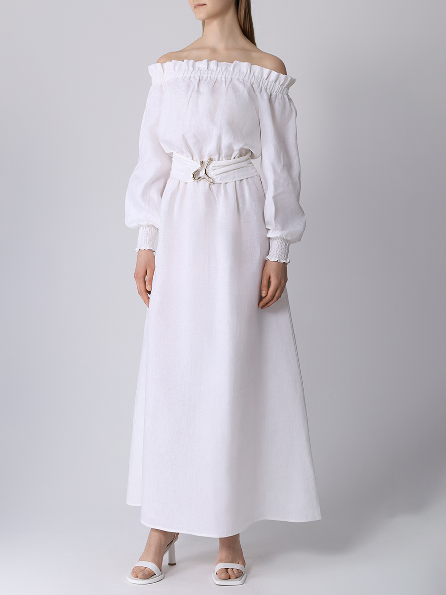 Платье льняное Dante MOEVA DANTE Белый  Фото 4